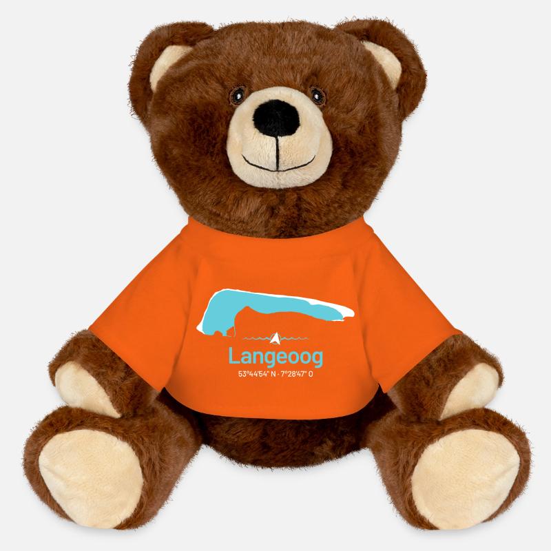 Langeoog | Carte de conception - Nounours RecycelBär® marron - orange doré