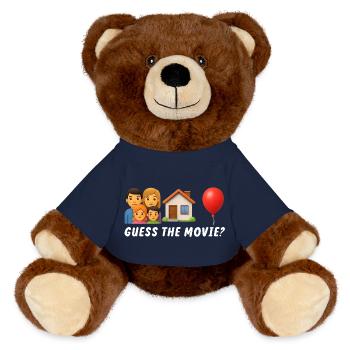 Guess the Movie Funny Humorous - MiniFeet® RecycelBär® Teddy Bear Brown - french navy - Front