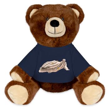 Wedding - MiniFeet® RecycelBär® Teddy Bear Brown - french navy - Front