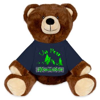 UA POU (Limette) - MiniFeet® RecycelBär® Braun - French Navy - Vorne