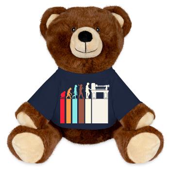 Serrurier Mécanicien CNC Génie Mécanique - Nounours RecycelBär® marron - bleu marine - Devant