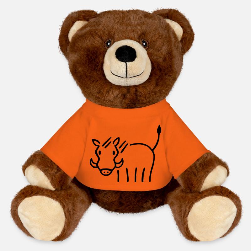 Warthog - MiniFeet® RecycelBär® Teddy Bear Brown - golden orange