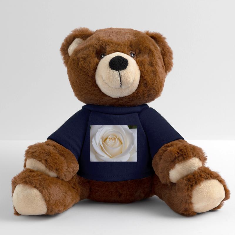 Rose Blanche Épurée pour Impression Nounours RecycelBär® marron