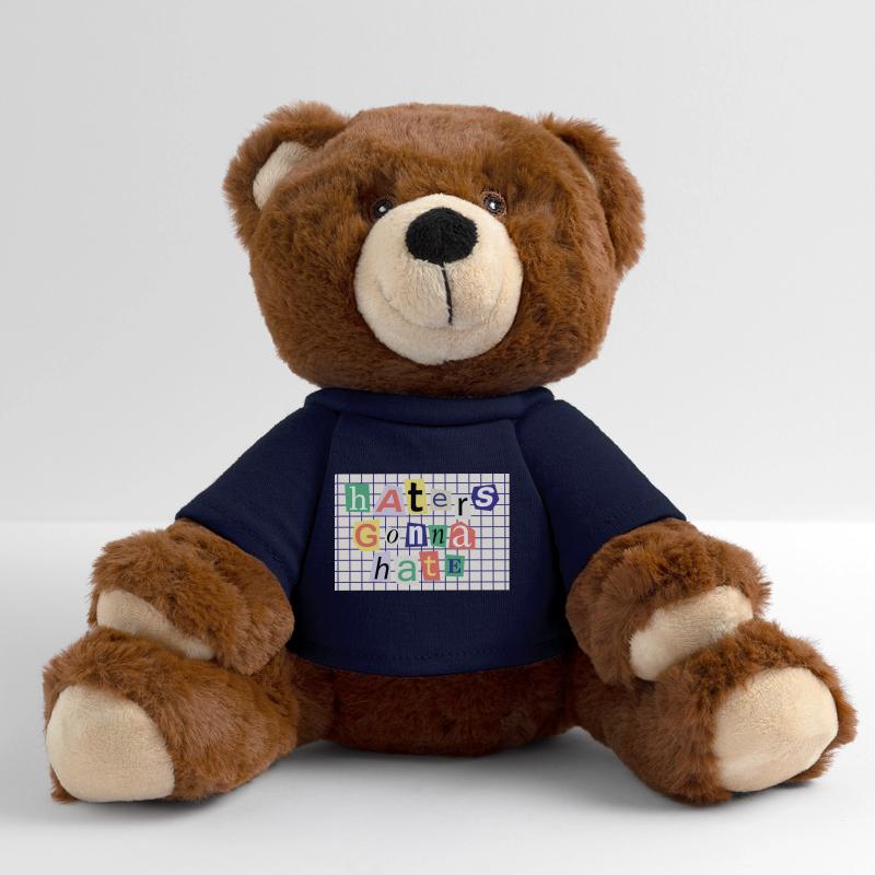 Haters Gonna Hate - Déclaration de style de collage Nounours RecycelBär® marron