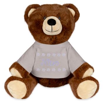 Nino Lavande et Dentelle - Nounours RecycelBär® marron - orange doré - Devant