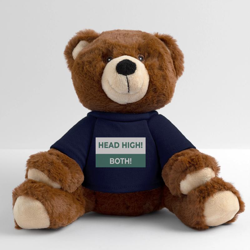HEAD HIGH. BOTH. – Freches Statement-Design MiniFeet® RecycelBär® Braun