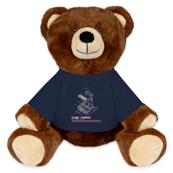 Home Printer Blueprint - MiniFeet® RecycelBär® Teddy Bear Brown - french navy - Front