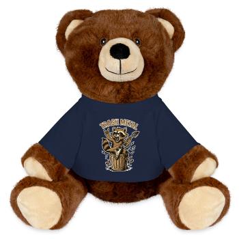 Trash Metal Waschbär Gitarre - MiniFeet® RecycelBär® Braun - French Navy - Vorne