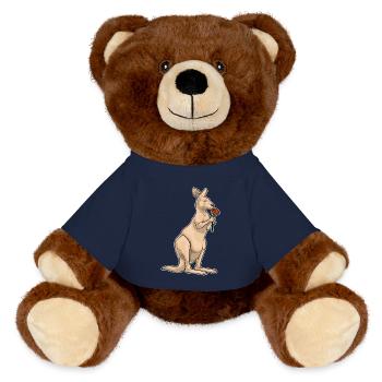 Känguru Ringelblume - MiniFeet® RecycelBär® Braun - French Navy - Vorne
