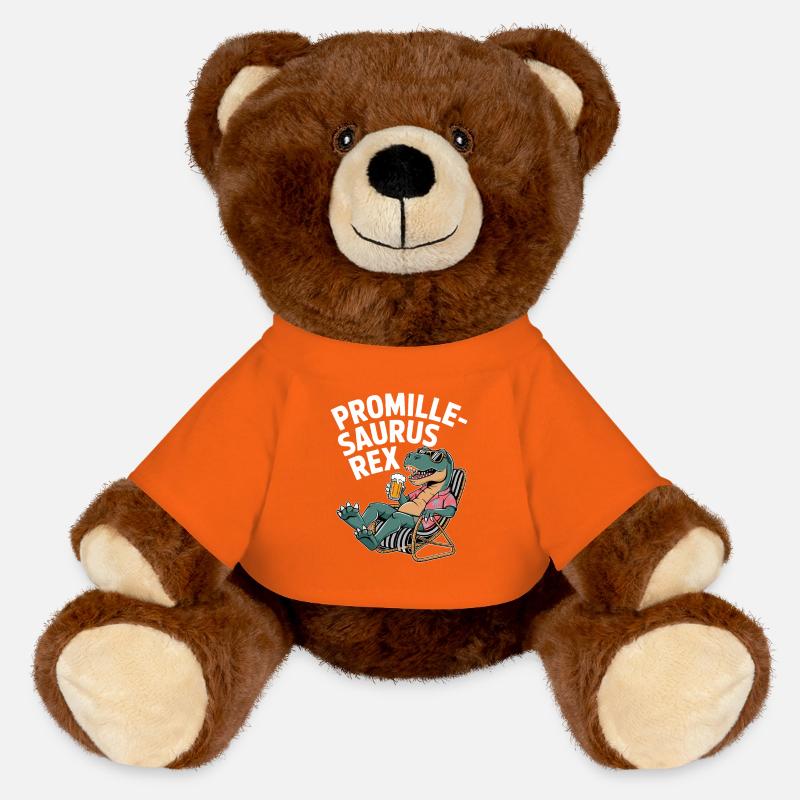 Promille-Saurus Rex Lounge - MiniFeet® RecycelBär® i brun - guldorange