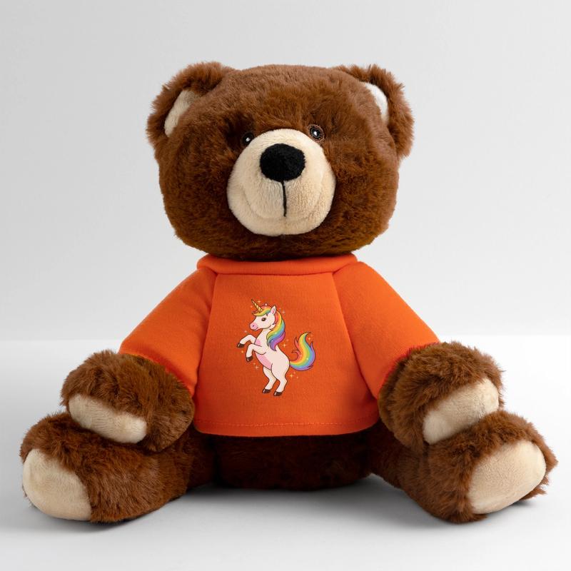 Regenbogen-Einhorn-Funkeln MiniFeet® RecycelBär® Braun