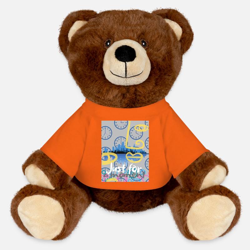 Juste un instant - Nounours RecycelBär® marron - orange doré