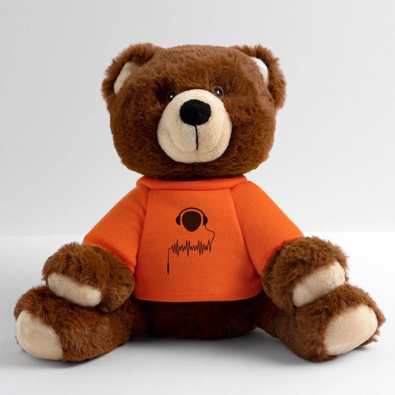 DJ Cable Jack-frequency EQ Headphones MiniFeet® RecycelBär® Teddy Bear Brown