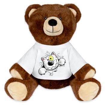 Crazy Cat - Nounours RecycelBär® marron - orange doré - Devant