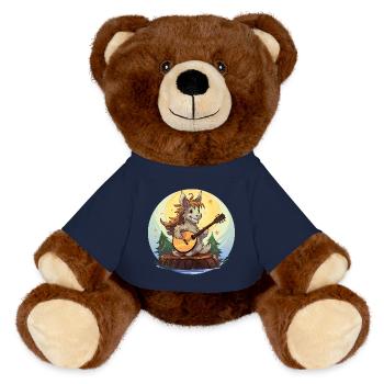 Moonlight Donkey Guitarist - MiniFeet® RecycelBär® Teddy Bear Brown - french navy - Front