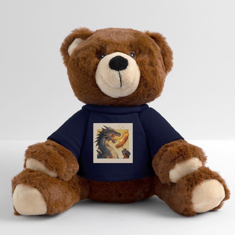 Dragon grills bratwurst MiniFeet® RecycelBär® Teddy Bear Brown
