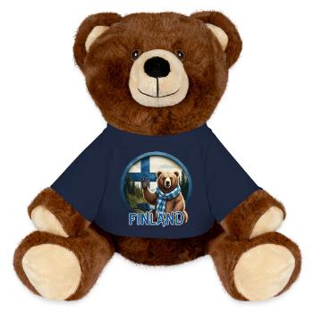 Finlande - Finlande - Suomi - Nounours RecycelBär® marron - bleu marine - Devant
