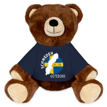 Göteborg - MiniFeet® RecycelBär® Braun - French Navy - Vorne