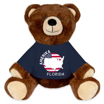 Florida - MiniFeet® RecycelBär® Teddy Bear Brown - french navy - Front