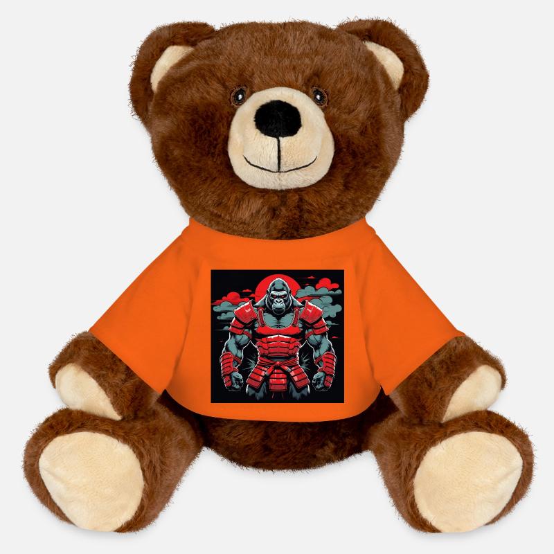Primal Ronin – Der Samurai-Gorilla - MiniFeet® RecycelBär® Braun - Goldorange