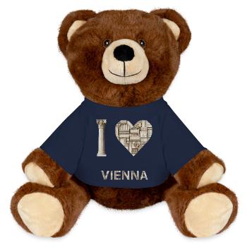 Vienne – Architecture monumentale - Nounours RecycelBär® marron - bleu marine - Devant