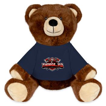 thorge_112 Logo - MiniFeet® RecycelBär® Braun - French Navy - Vorne