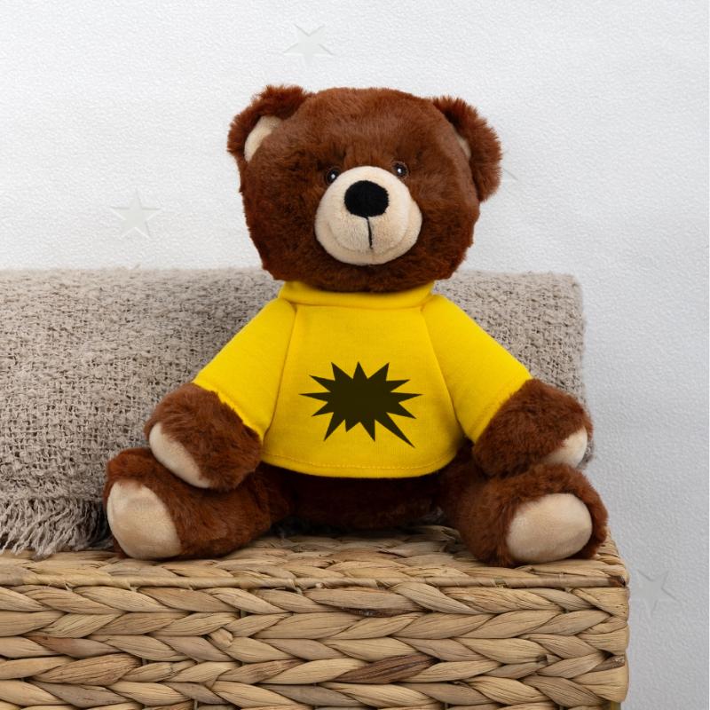 Comic bubble, your text, template, speechbubble, MiniFeet® RecycelBär® Teddy Bear Brown