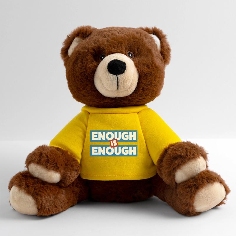 Enough Is Enough Bold Statement MiniFeet® RecycelBär® Teddy Bear Brown