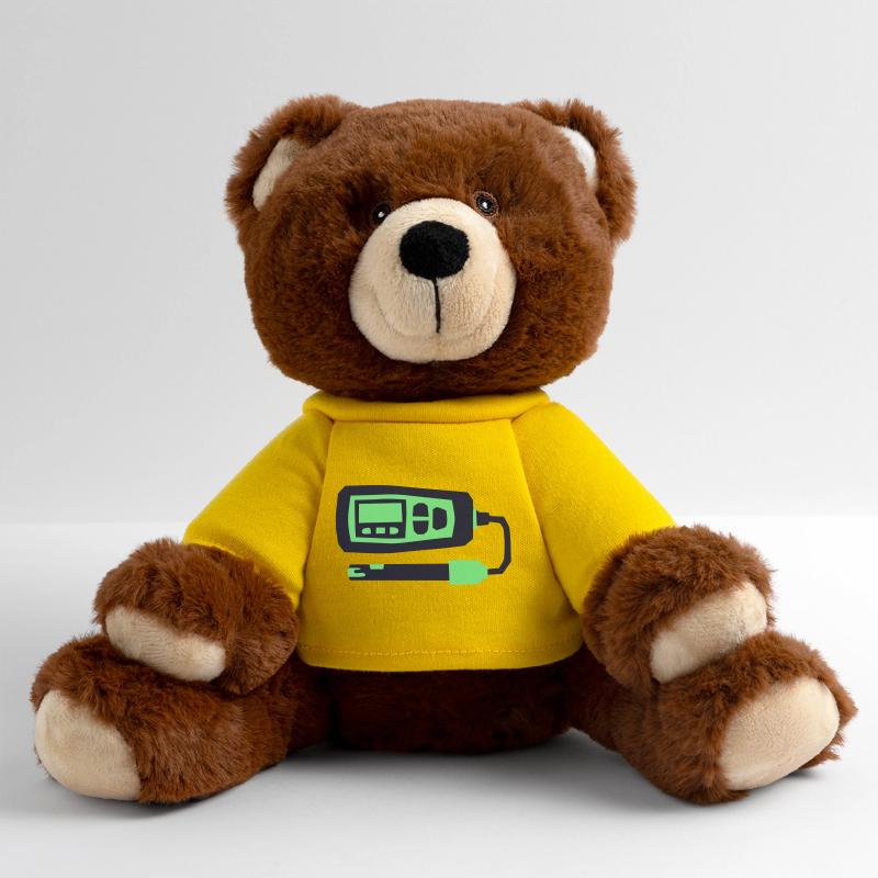 pH Meter Hydroponics Tool MiniFeet® RecycelBär® Teddy Bear Brown