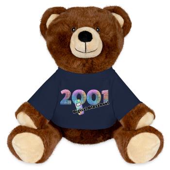 2001 – Early Mobile Lifestyle - MiniFeet® RecycelBär® Teddy Bear Brown - french navy - Front