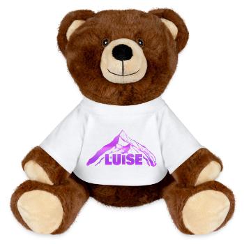 Cadeau pour Luise - Nounours RecycelBär® marron - jaune soleil - Devant