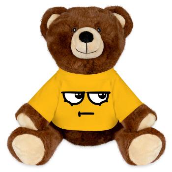 Not Amused - MiniFeet® RecycelBär® Braun - Sonnengelb - Vorne
