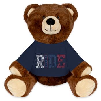 Route Rider Striped Panels - MiniFeet® RecycelBär® Teddy Bear Brown - french navy - Front