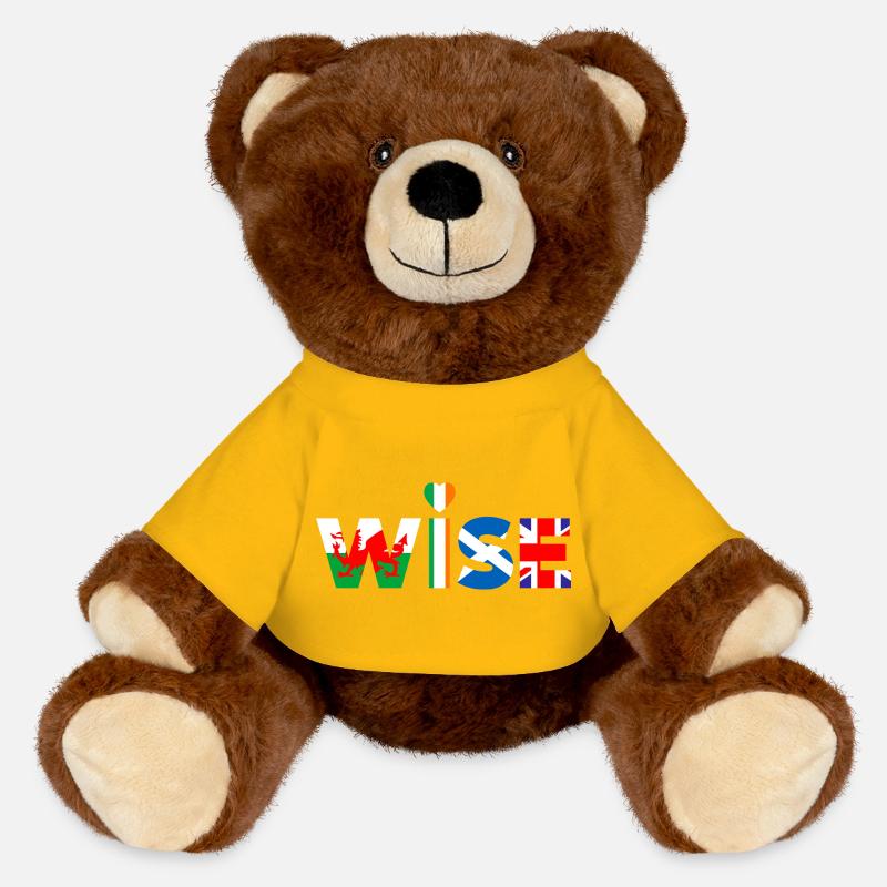WISE - Nounours RecycelBär® marron - jaune soleil