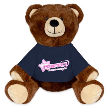 I'm Perfect – Y2K Pinkcore Diva Design - MiniFeet® RecycelBär® Braun - French Navy - Vorne