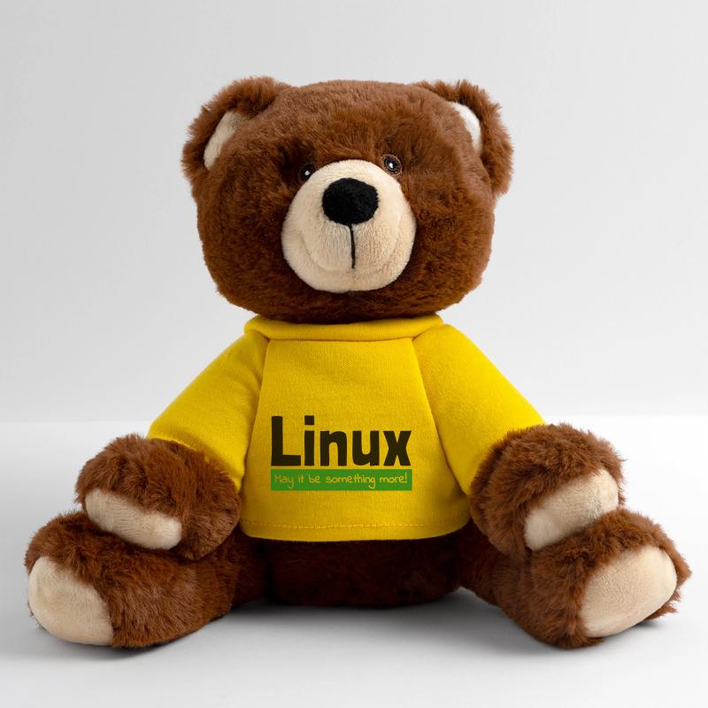 Linux Computer Computerarbeit witzige Sprüche Nerd MiniFeet® RecycelBär® Braun