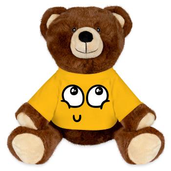 Surcharge de joie - Nounours RecycelBär® marron - jaune soleil - Devant