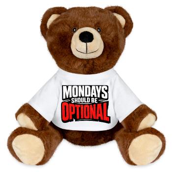 Monday should be optional Vintage - MiniFeet® RecycelBär® Teddy Bear Brown - sun yellow - Front