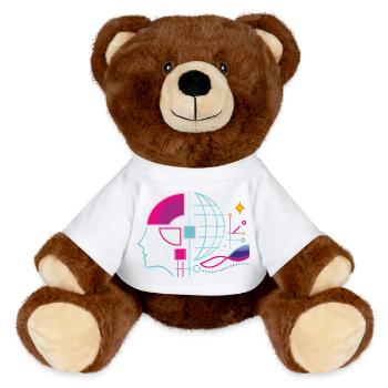 Globale Intelligenz - MiniFeet® RecycelBär® Braun - Sonnengelb - Vorne