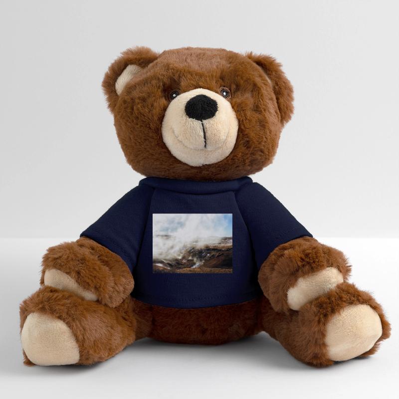 Wunderschöne, neblige Landschaft MiniFeet® RecycelBär® Braun