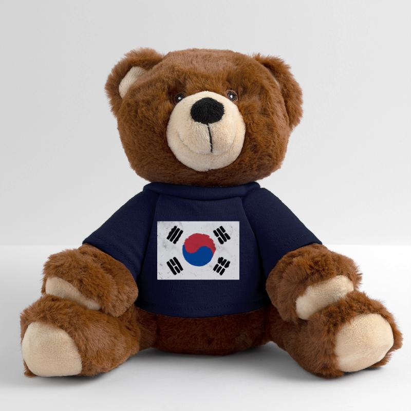 Drapeau de la Corée du Sud Nounours RecycelBär® marron