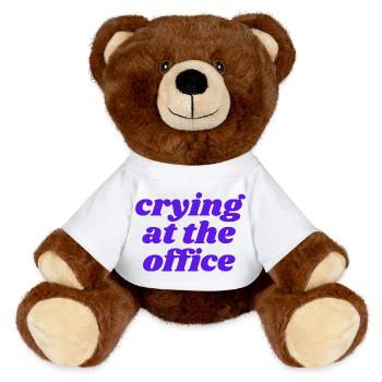 crying at the office - MiniFeet® RecycelBär® Braun - Sonnengelb - Vorne