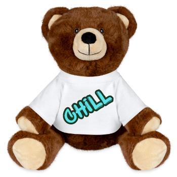 Chill Neon Graffiti  - MiniFeet® RecycelBär® Braun - Sonnengelb - Vorne