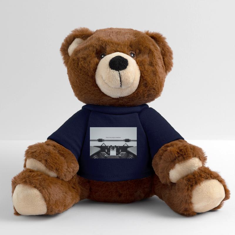 Chaque histoire commence quelque part Conception de machine à écrire Nounours RecycelBär® marron