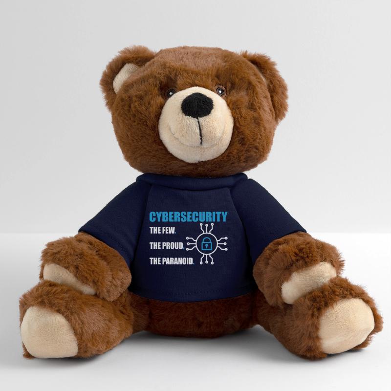 Funny Cybersecurity IT Support IT Security Network MiniFeet® RecycelBär® Teddy Bear Brown