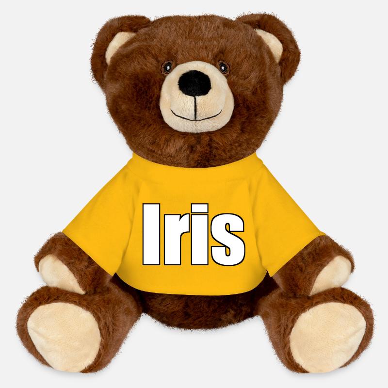 Iris - MiniFeet® RecycelBär® Teddy Bear Brown - sun yellow