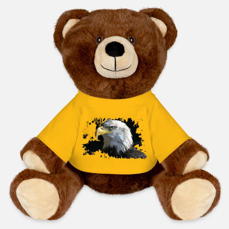 Eagle - MiniFeet® RecycelBär® Teddy Bear Brown - sun yellow