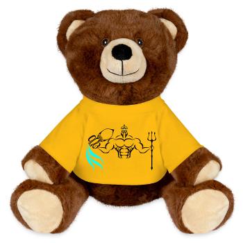 Alpha Aquarius Deluxe - MiniFeet® RecycelBär® Braun - Sonnengelb - Vorne