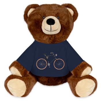 saftey bicycle - MiniFeet® RecycelBär® Teddy Bear Brown - french navy - Front