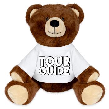 tour guide - MiniFeet® RecycelBär® Braun - Sonnengelb - Vorne